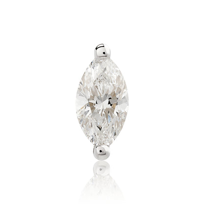 Marquise Shape Flat Back Diamond Stud Earring