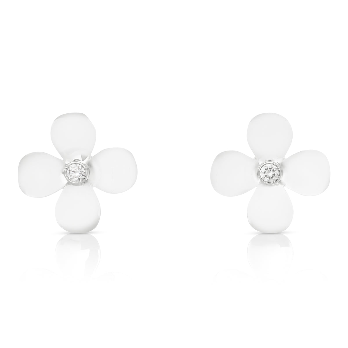 Diamond Petite Petal Earrings
