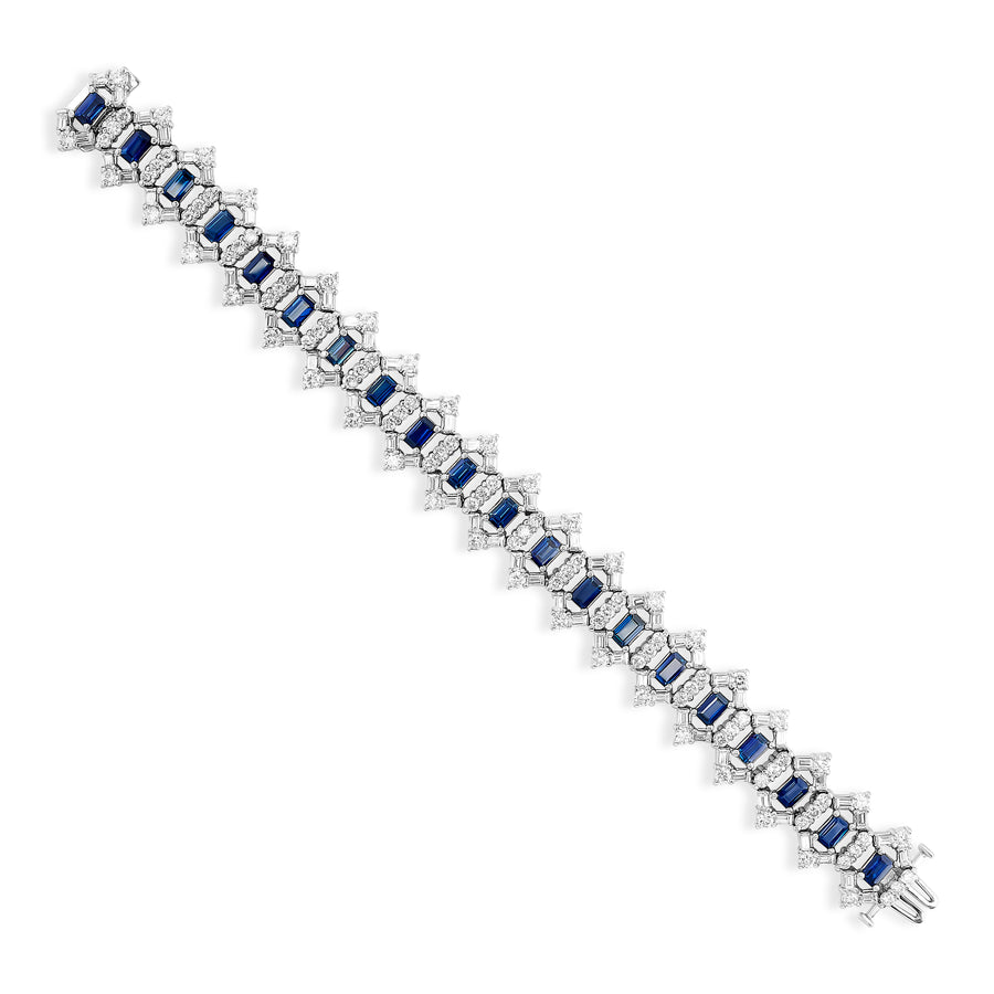 Sapphire and Diamond Deco Bracelet.