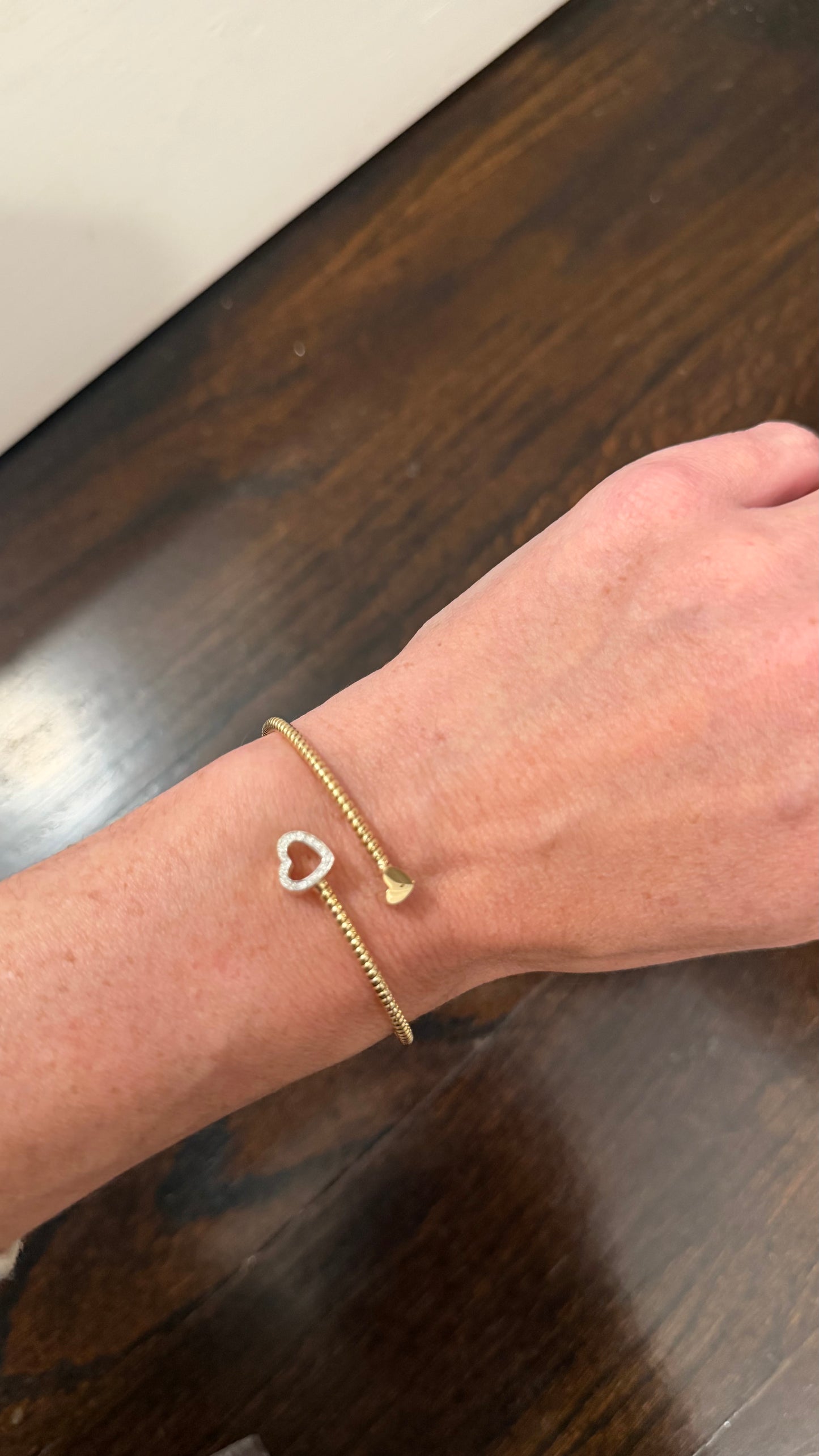Tubogas Diamond Heart Bangle