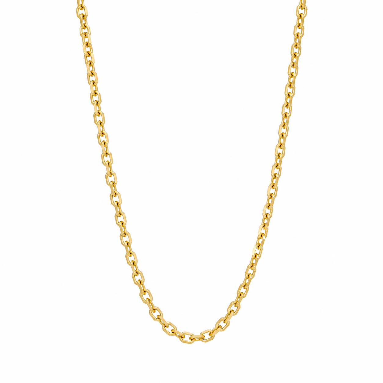 Diamond Cable Cut Chain Necklace