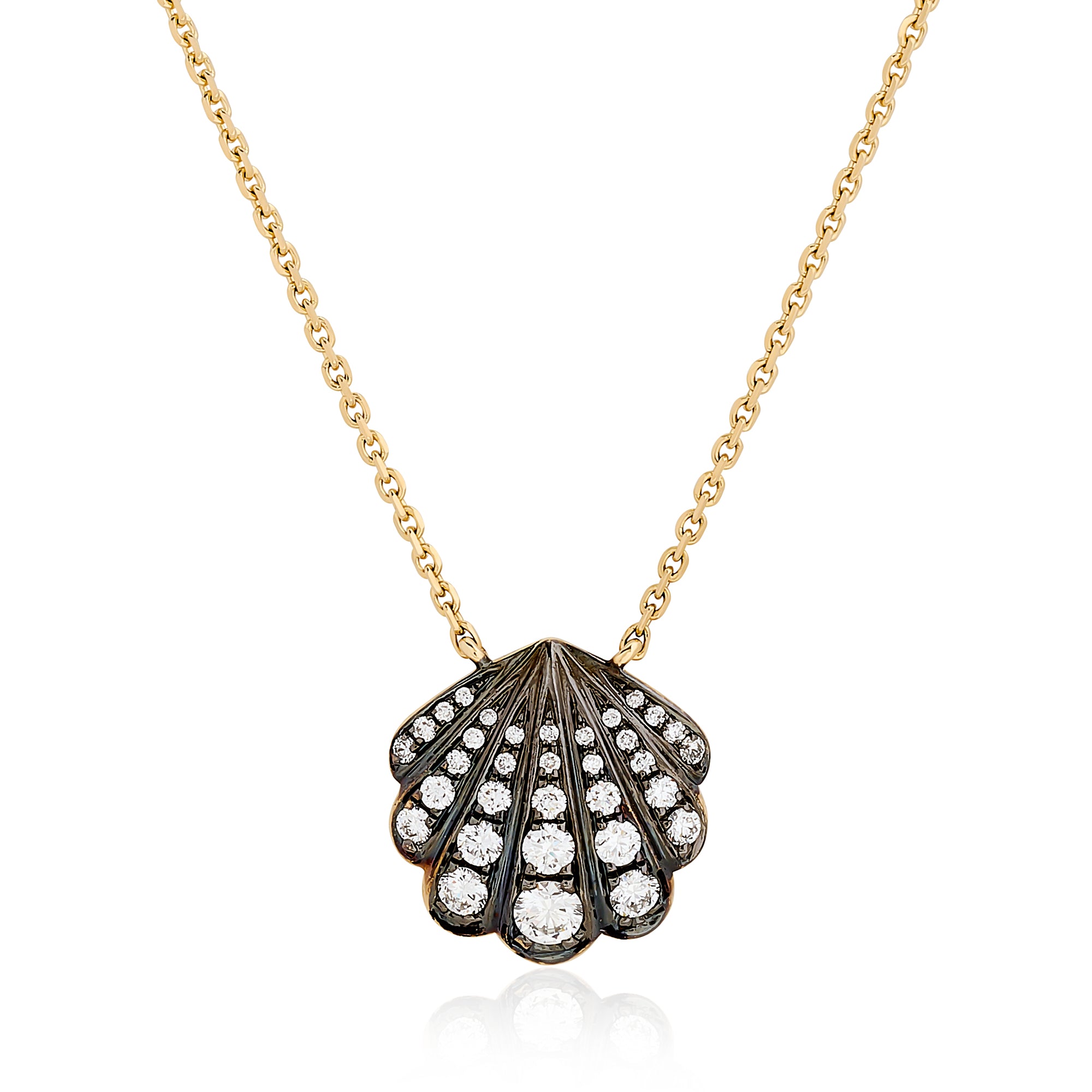 Diamond SeaShell Pendant – Nicole Rose Fine Jewelry