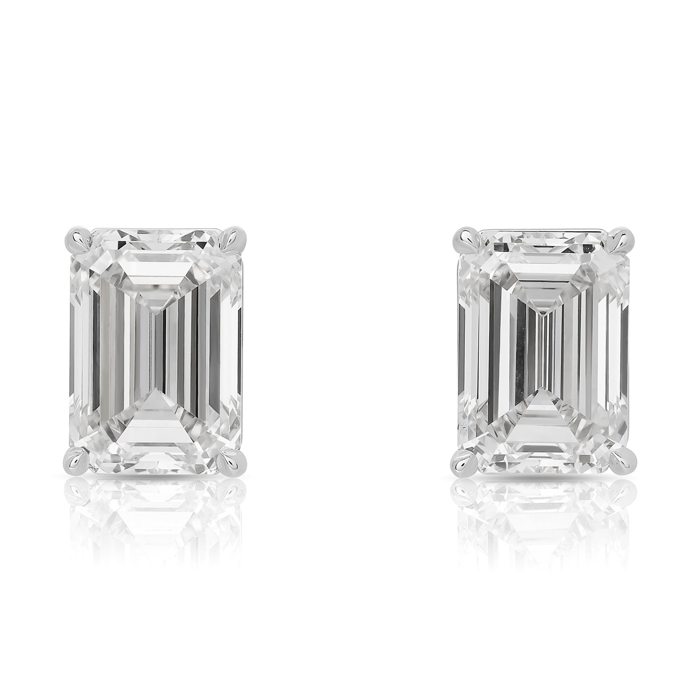 Lab Grown Emerald Cut Studs