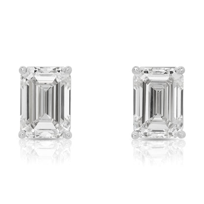 Lab Grown Emerald Cut Studs