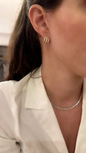 Load image into Gallery viewer, Diamond Triple Claw Huggie Earrings