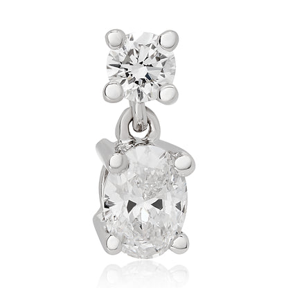 Round and Oval Shape Diamond Flat Back Earring