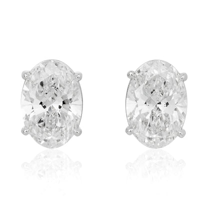 Lab Grown Oval Shape Diamond Stud Earrings