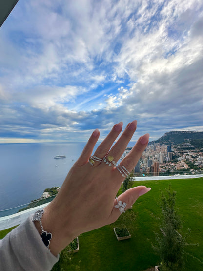 Fancy Shape Diamond Coil Ring