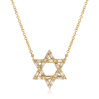Diamond Star of David Pendant