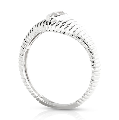 Fluted Marquise Diamond Ring