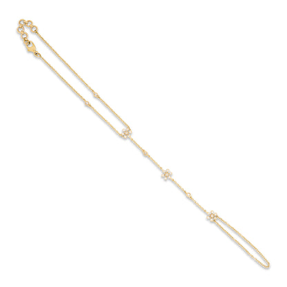 Diamond Flower Hand Chain Bracelet