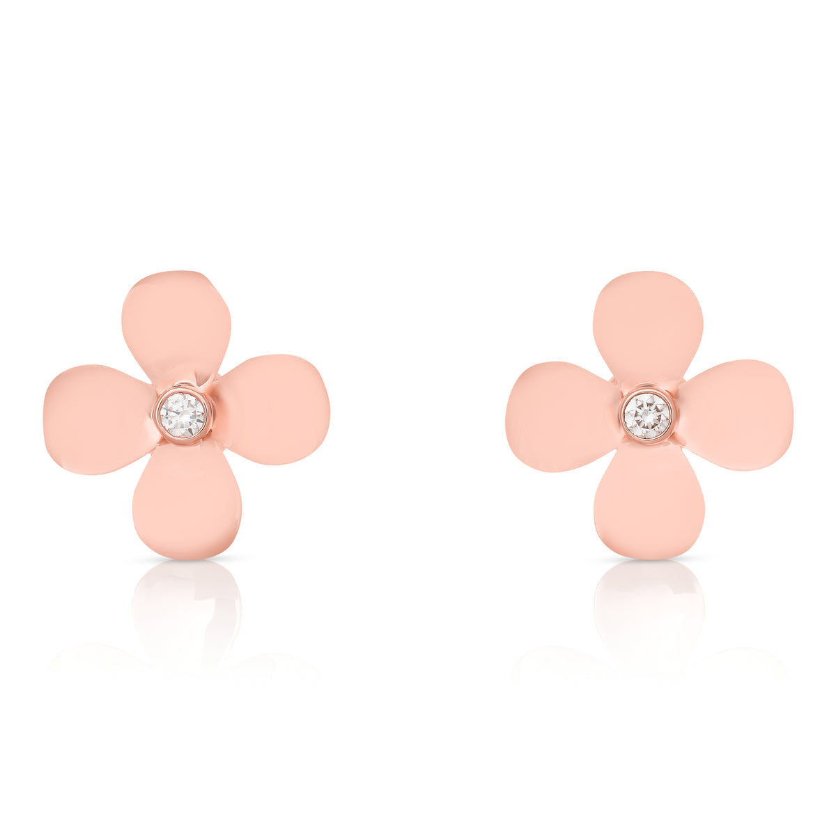 Diamond Petite Petal Earrings