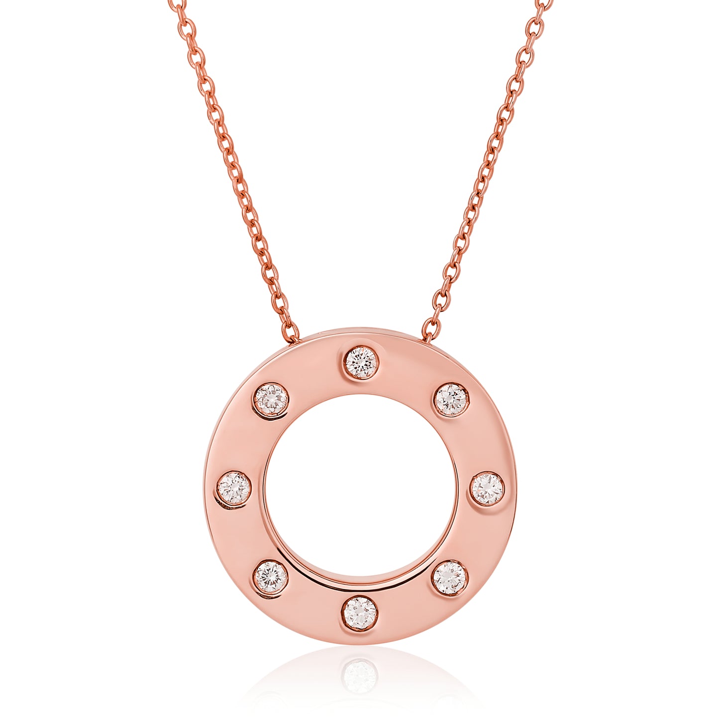 Diamond Open Circle Pendant