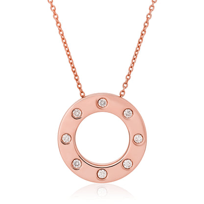 Diamond Open Circle Pendant