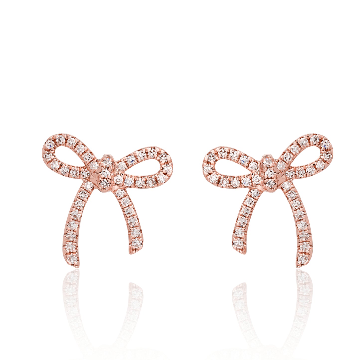 Diamond Bow Earrings