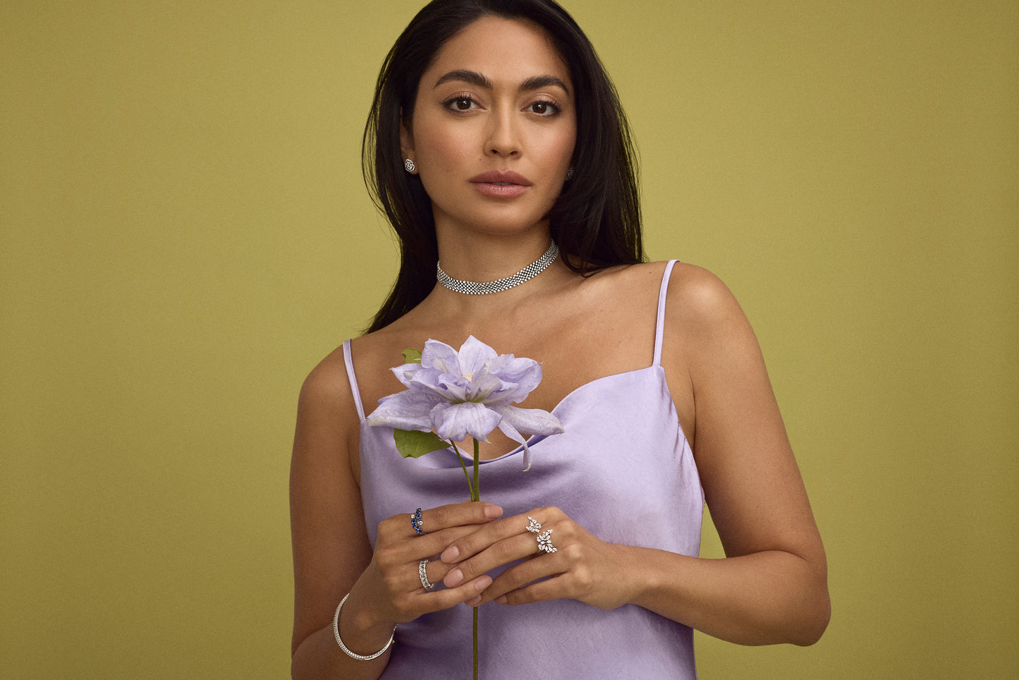 Diamond Rose Earrings