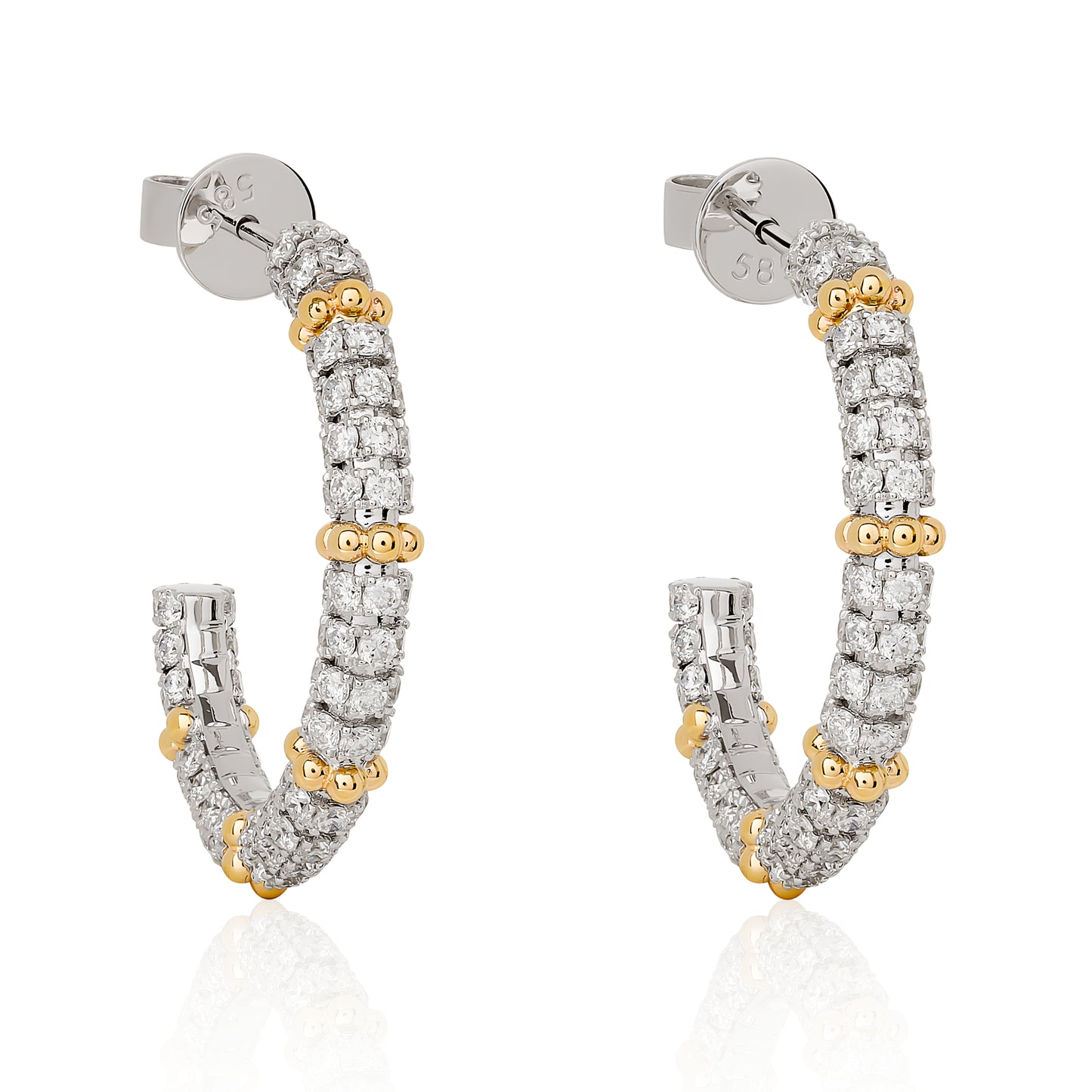 Lab Diamond "Lucent" Diamond Hoop Earrings