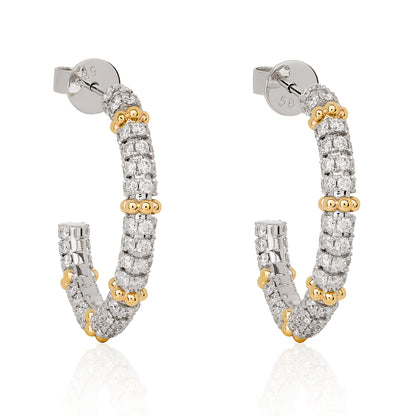 Lab Diamond "Lucent" Diamond Hoop Earrings
