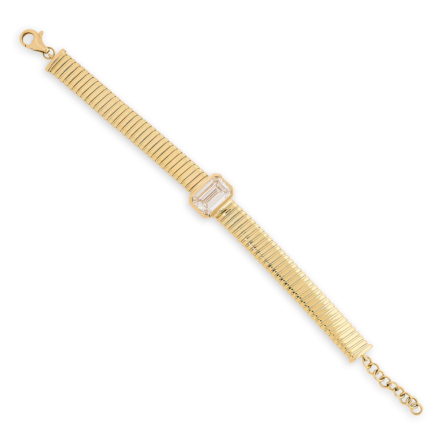 Lab Diamond Emerald Cut Tubogas Bracelet