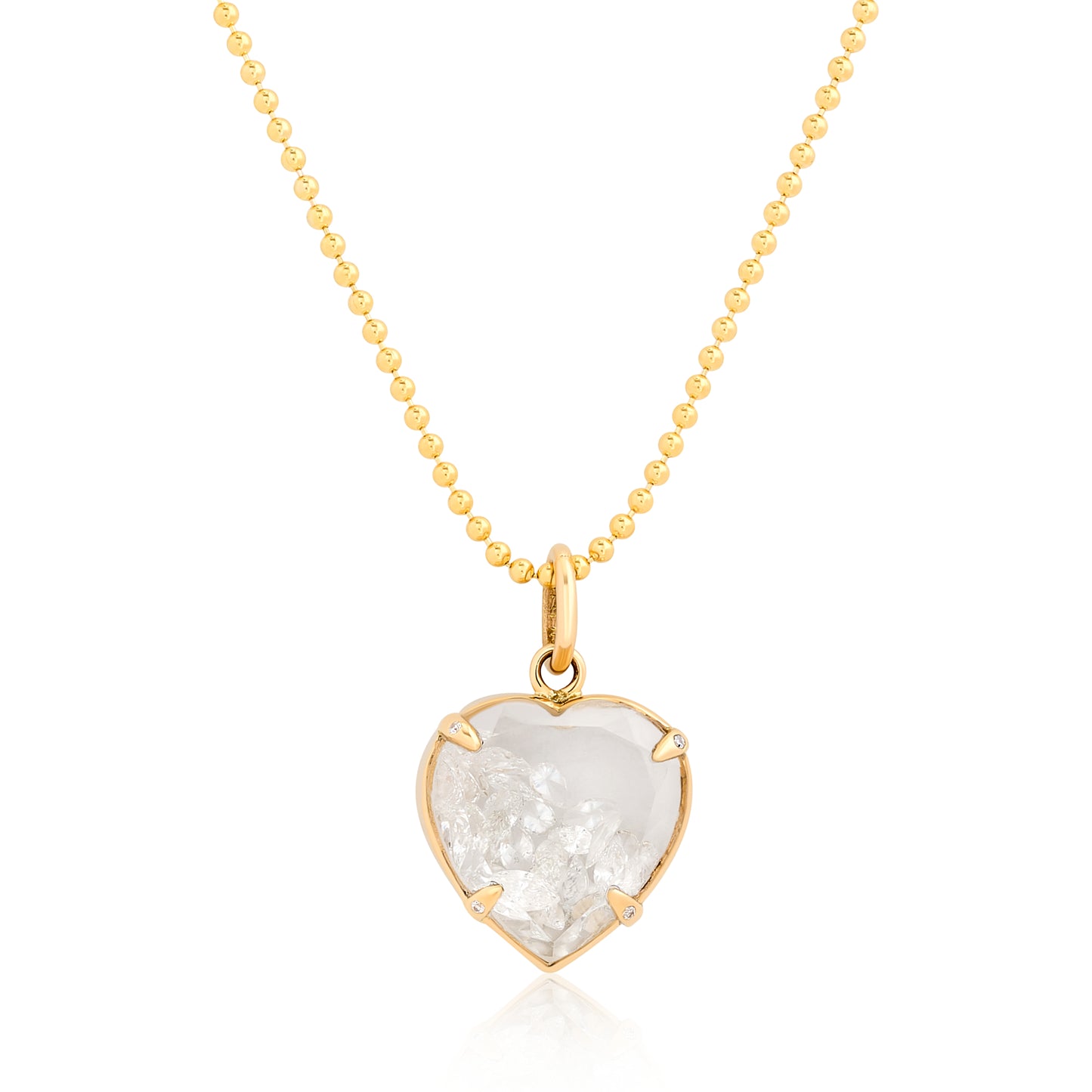 Fancy Shape Diamond Shaker Heart Pendant