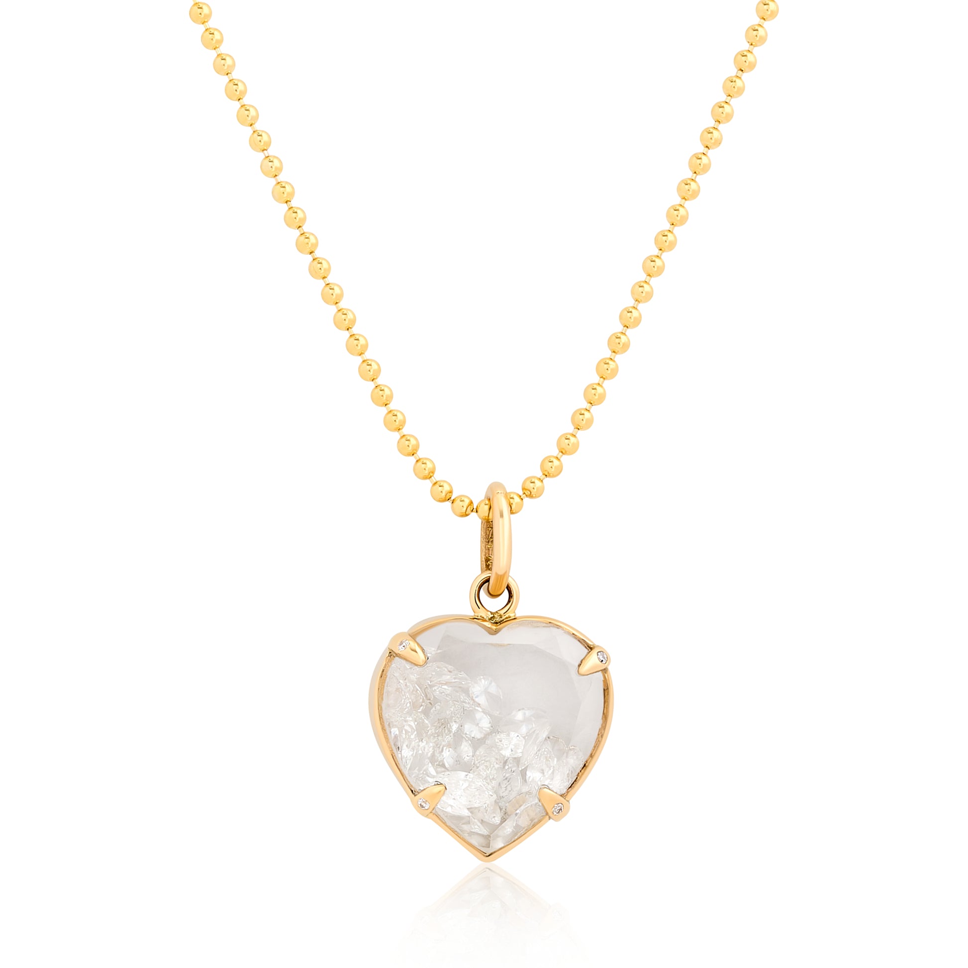 Fancy Shape Diamond Shaker Heart Pendant