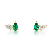 Load image into Gallery viewer, Toi Et Moi Diamond Birthstone Stud Earrings