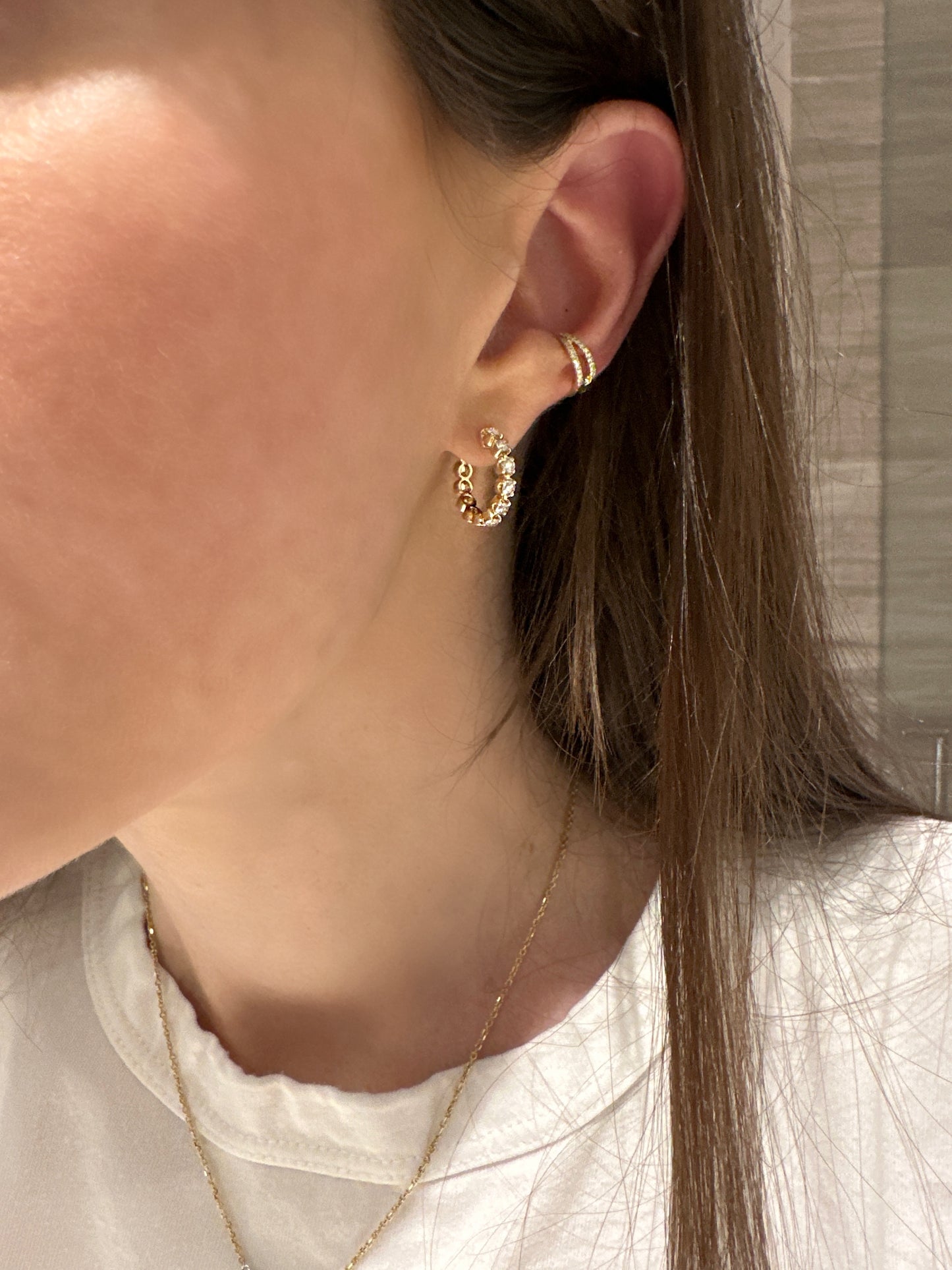 Diamond Criss Cross Ear Cuff