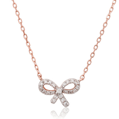 Children’s Itty Bitty Diamond Bow Pendant