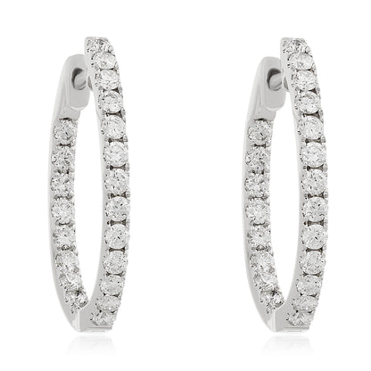 NYC Diamond Hoop Earrings