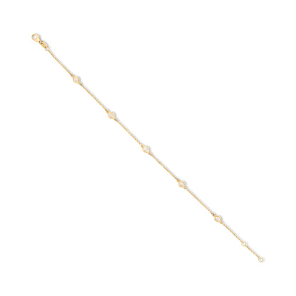 Adjustable Diamond By The Yard Bracelet - Yellow