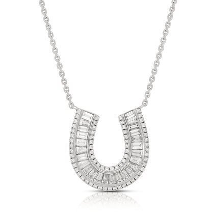 Diamond Horseshoe Pendant in Size Large