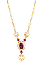 Load image into Gallery viewer, Cabochon Ruby and Diamond Necklace