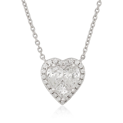 Diamond Illusion Heart Pendant