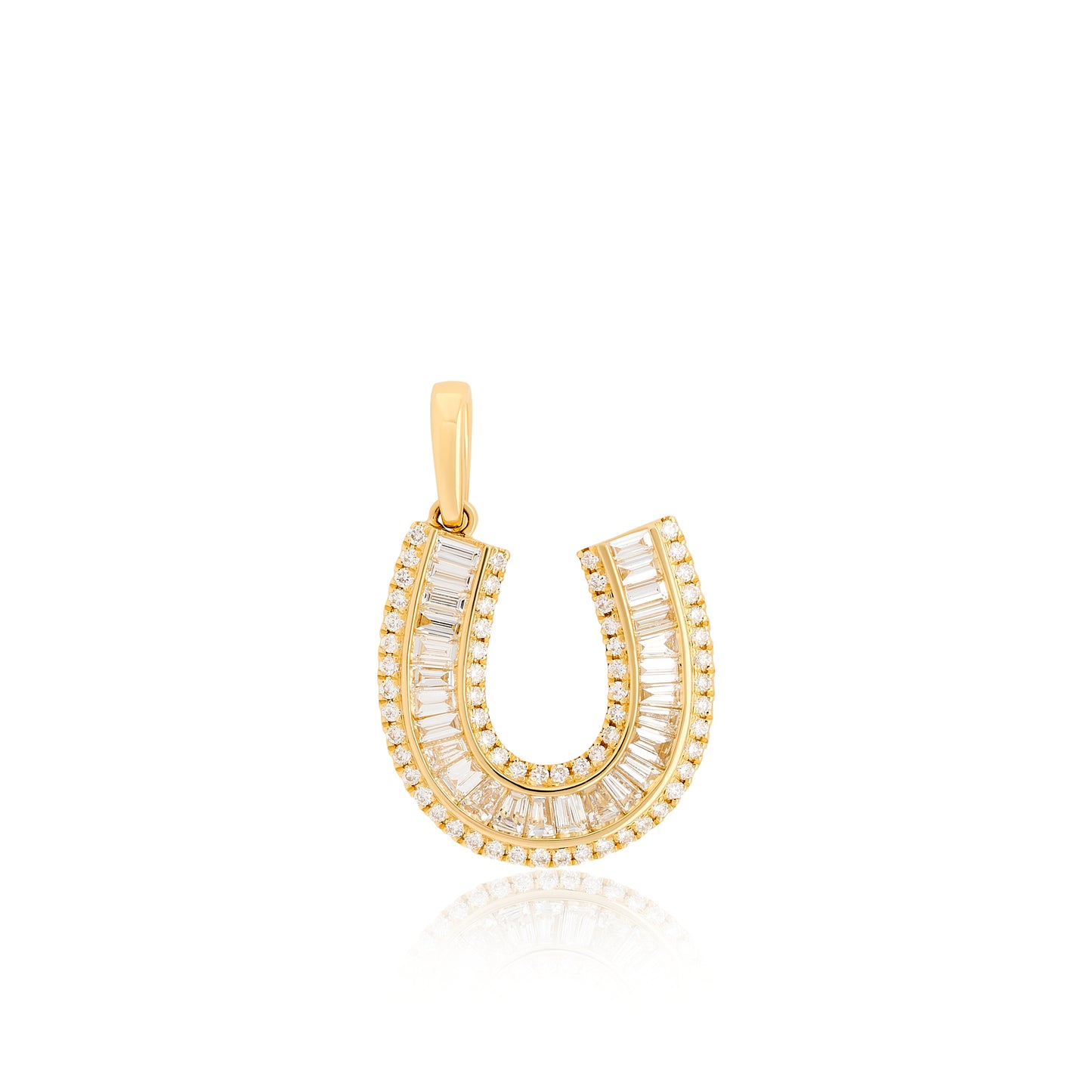 Diamond Horseshoe Charm in Size Small