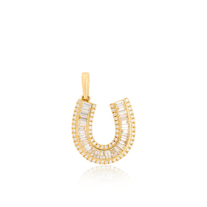 Diamond Horseshoe Charm in Size Small