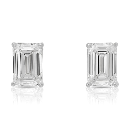 Lab Grown Emerald Cut Studs