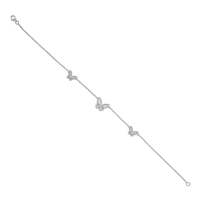 Romantic Diamond Butterfly Anklet