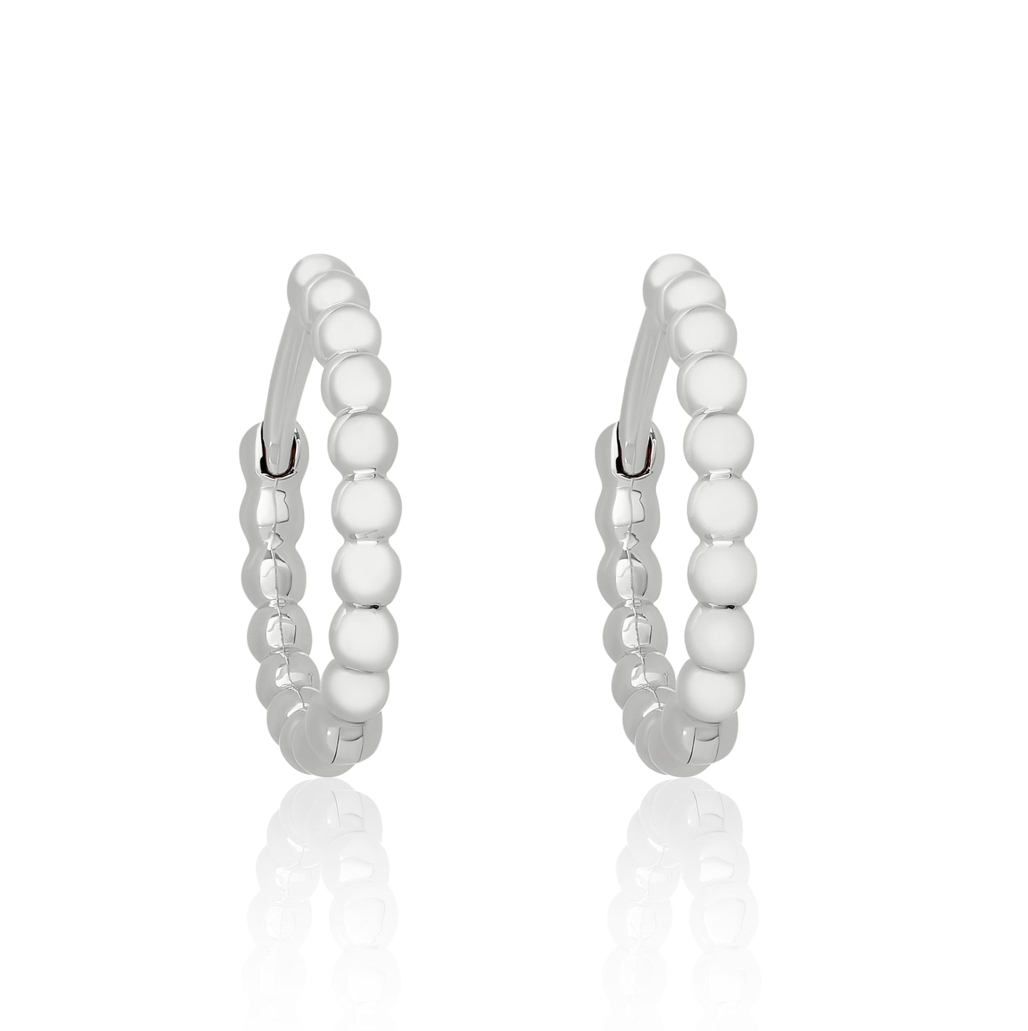 Petite Ball Bead Hoop Earrings