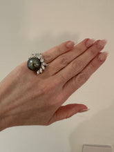 Load image into Gallery viewer, Tahitian Pearl and Diamond Ring