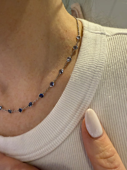 Estate Ombré Sapphire By The Yard Necklace