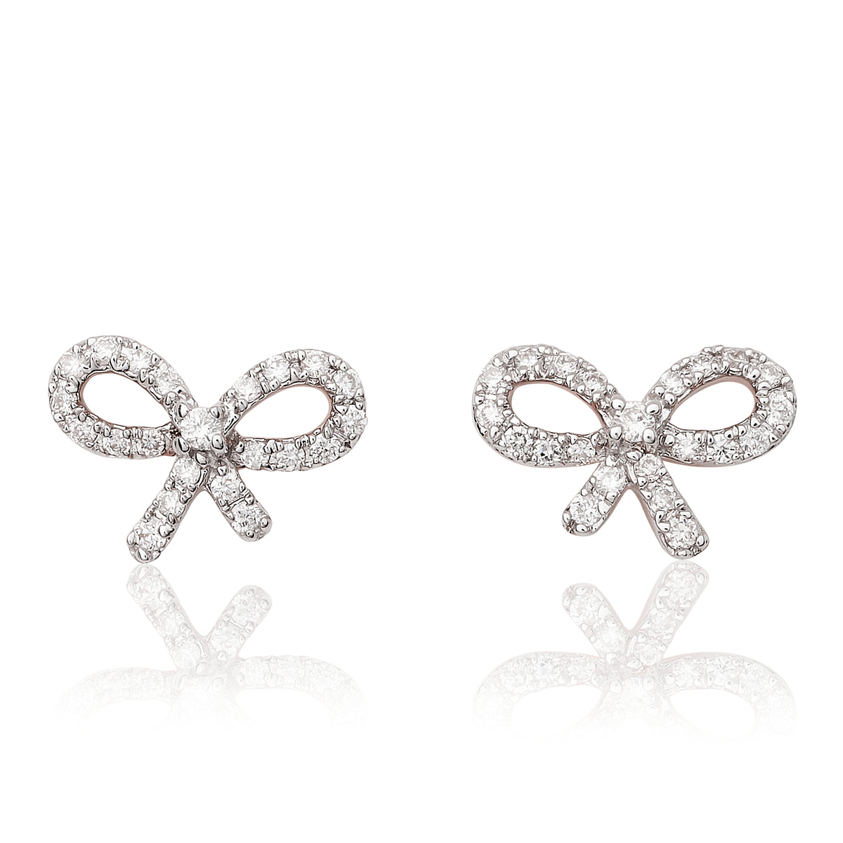 Children’s Itty Bitty Diamond Bow Earrings