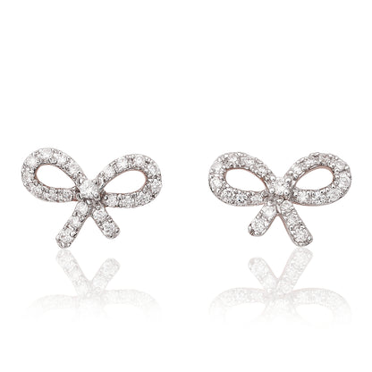 Children’s Itty Bitty Diamond Bow Earrings