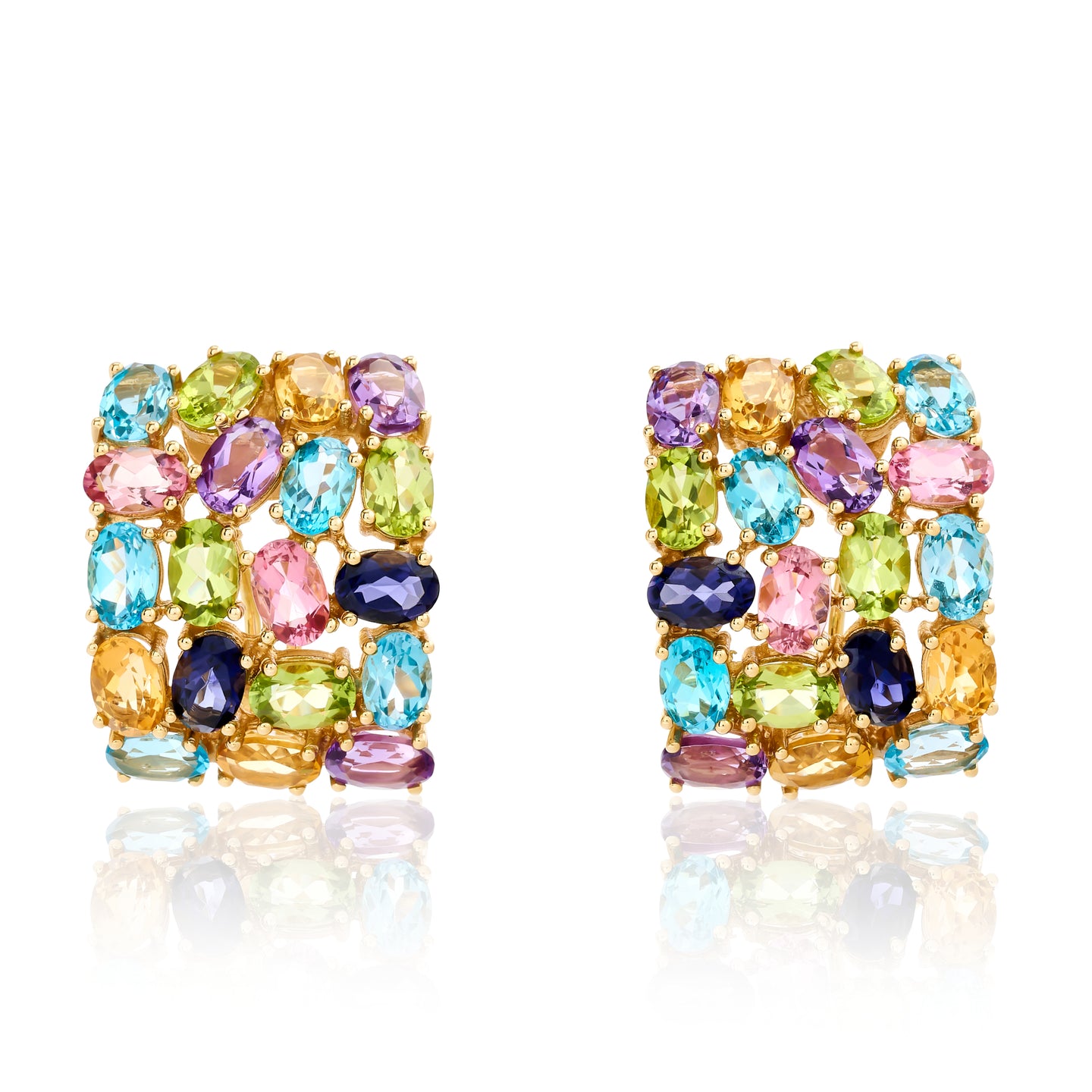 Multi Color Stone Earrings