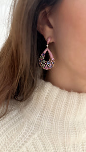 Rocky Mountain Multi Color Pear Shape Diamond Drop Earrings