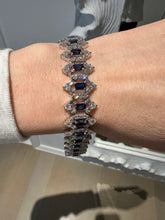 Load image into Gallery viewer, Sapphire and Diamond Deco Bracelet.