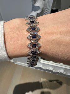 Sapphire and Diamond Deco Bracelet.