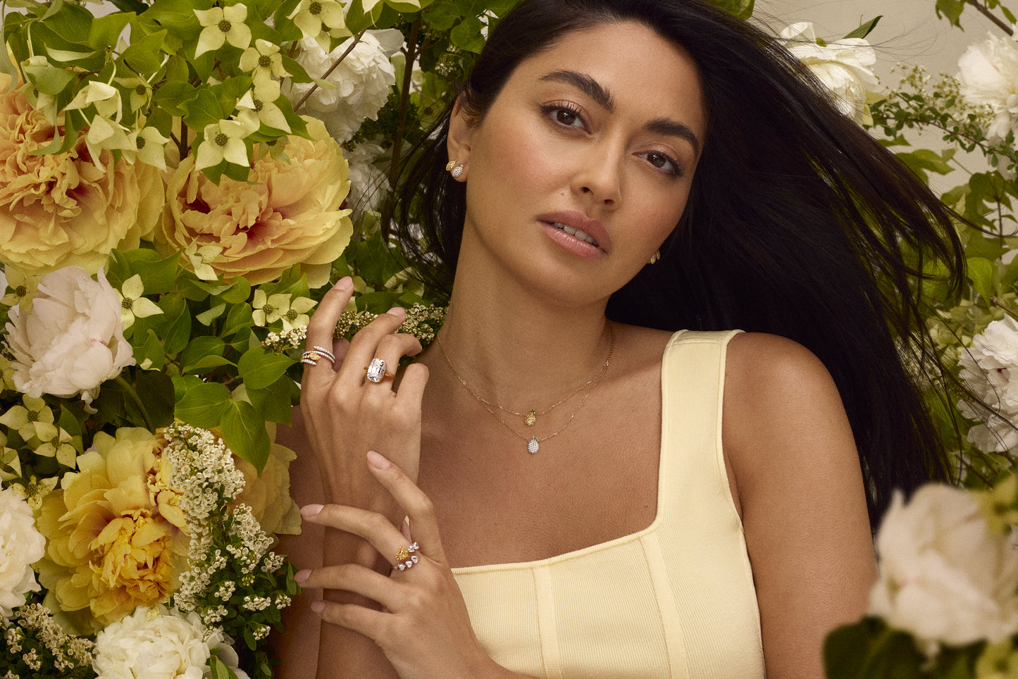 Yellow Sapphire and Tsavorite Lemon Stud Earrings