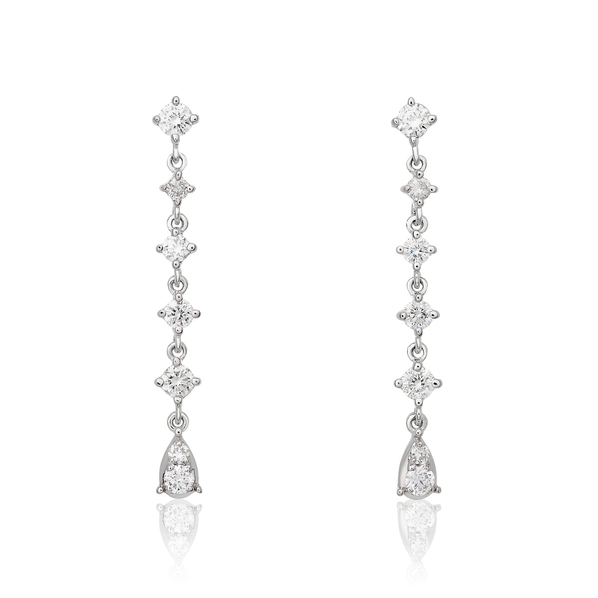 Diamond Dainty Dangle Earrings