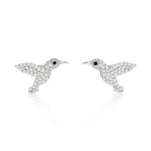 Load image into Gallery viewer, Small Diamond HummingBird Earrrings