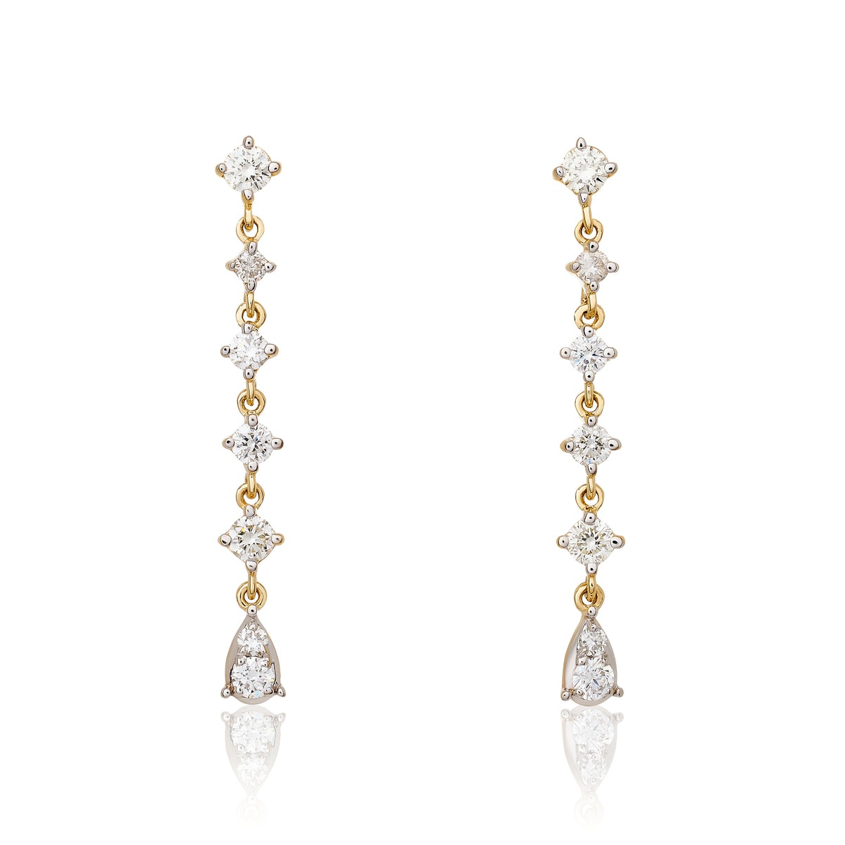 Diamond Dainty Dangle Earrings